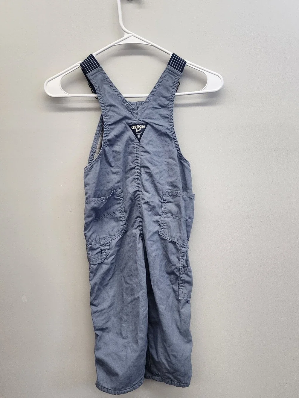 OshKosh B’gosh Toddler Blue Chambray Overalls 3T Adjustable Straps
